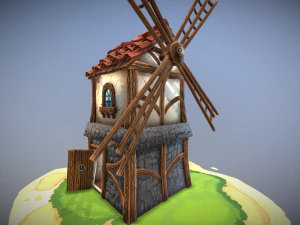 stilisierte M&uuml;hle 3D Modell