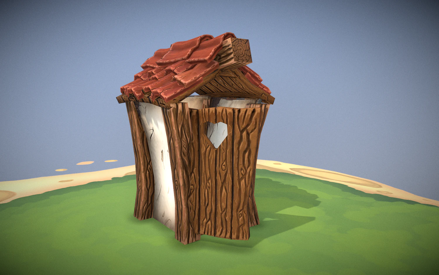 stylized toilet 3D Model .c4d .max .obj .3ds .fbx .stl .blend 