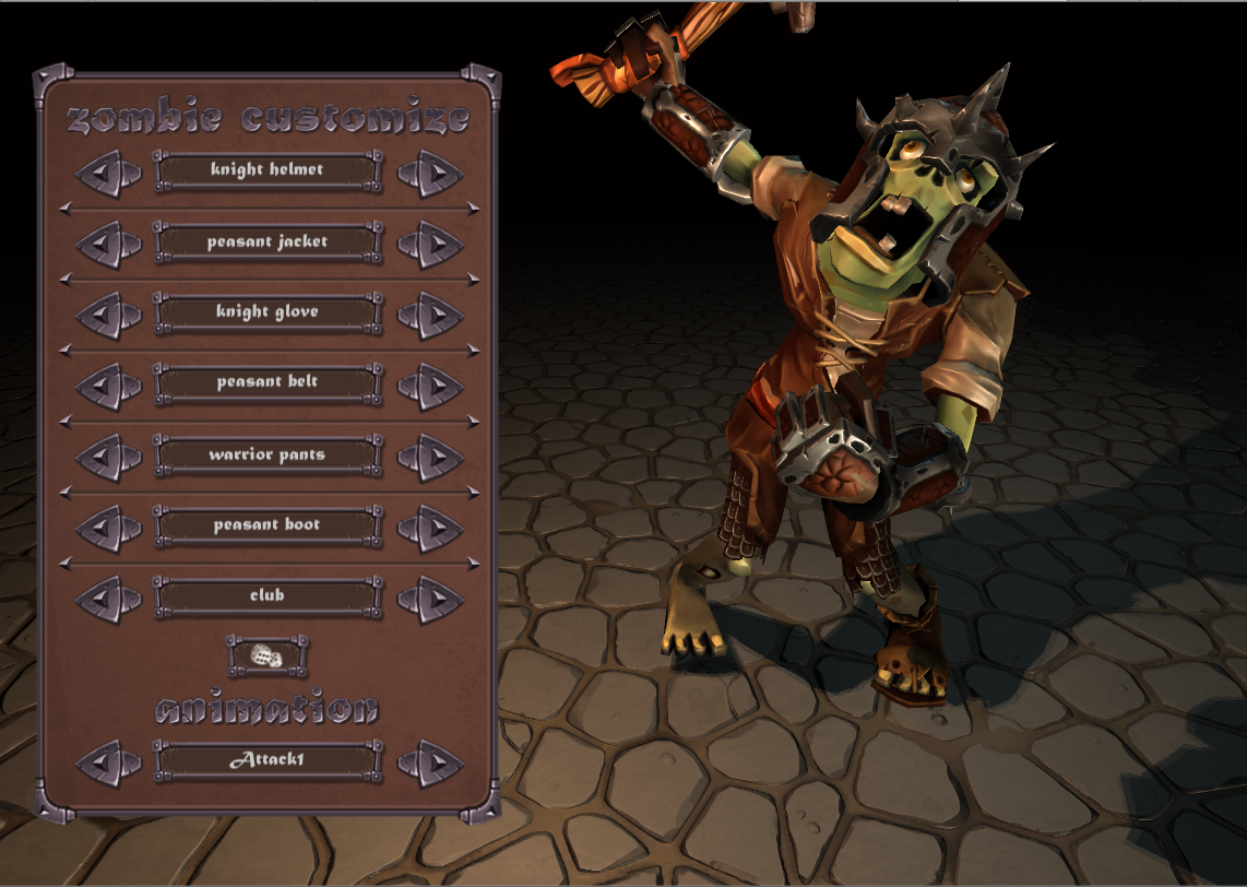 Customization Stylized Zombie 3D Модель In Монстр 3DExport
