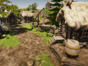 stylized village construction kit Modèle 3D