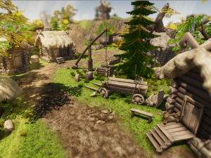 stylized village construction kit 3D Model