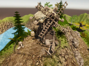 stylized village construction kit 3D Model