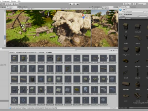 stylized village construction kit 3D Model