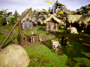 stylized village construction kit 3D Model