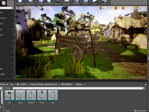 stylized village construction kit 3D Model