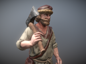 peasant villager man Model 3D