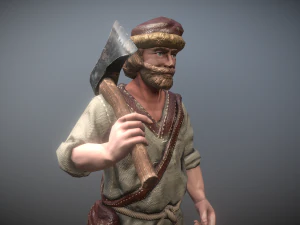 homem campon&ecirc;s alde&atilde;o Modelo 3D