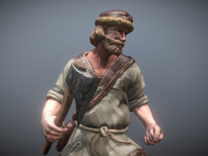 peasant villager man Model 3D
