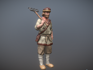 peasant villager man Model 3D