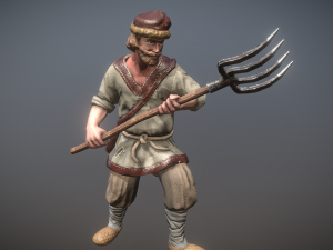 peasant villager man Model 3D