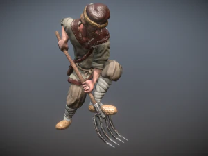 peasant villager man 3D Model