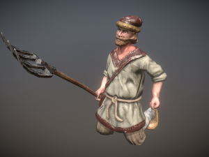 peasant villager man Model 3D