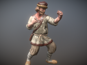 peasant villager man Model 3D