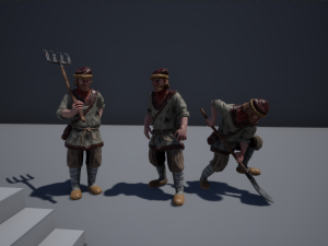 peasant villager man Model 3D