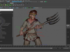 peasant villager man Model 3D