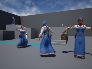 peasant villager woman Model 3D