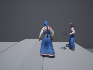 peasant villager woman Model 3D