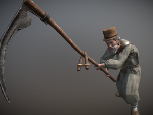 peasant villager old man 3D Model