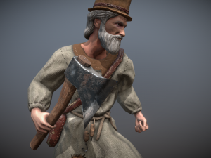 peasant villager old man 3D Model