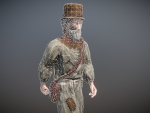 peasant villager old man 3D Model