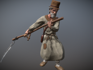peasant villager old man 3D Model