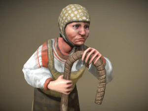 农民 村民 老妇人 3D 模型