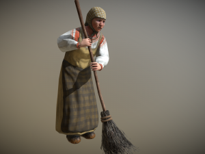 peasant villager old woman 3D Model