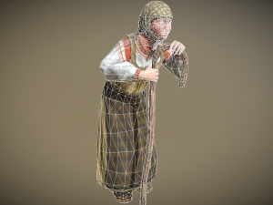 peasant villager old woman 3D Model