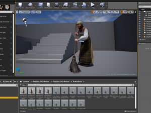 peasant villager old woman 3D Model