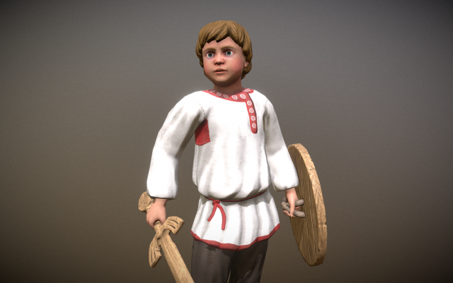 peasant villager boy 3D Модель .c4d .max .obj .3ds .fbx .stl .blend 
