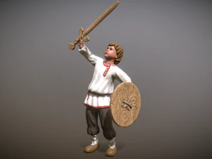 peasant villager boy 3D Model
