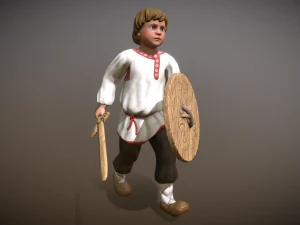 peasant villager boy 3D Model