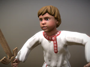 peasant villager boy 3D Model