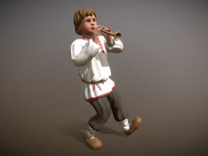 peasant villager boy 3D Model