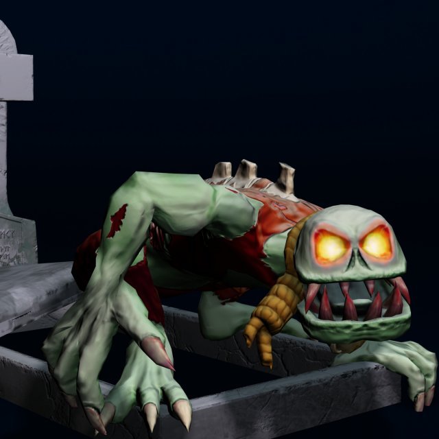 3D model Goul Zombie VR / AR / low-poly