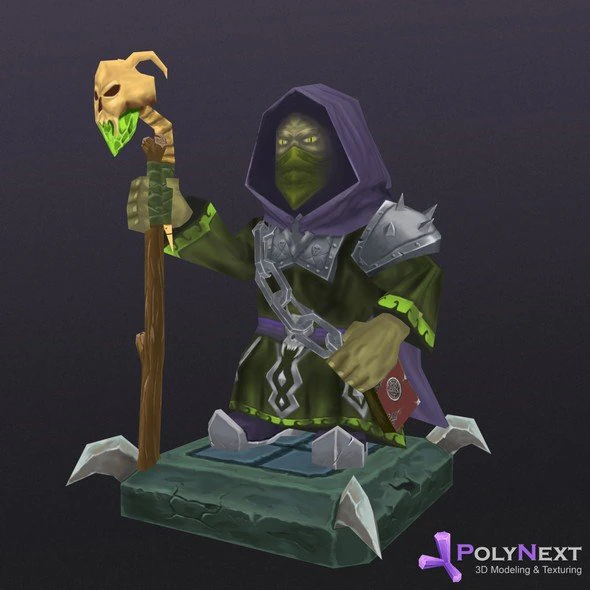 necromancer 3D Model .c4d .max .obj .3ds .fbx .stl .blend 