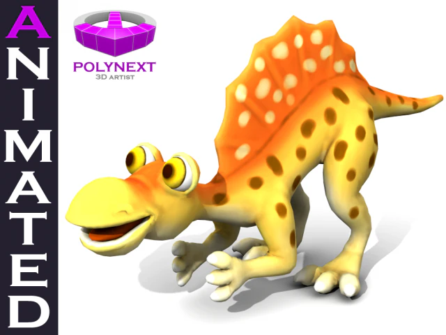 espinossauro de desenho animado Modelo 3D .c4d .max .obj .3ds .fbx .stl .blend