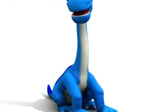 cartoon diplodocus 3D Model