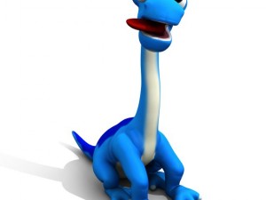 cartoon diplodocus 3D Model
