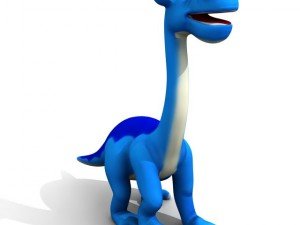 cartoon diplodocus 3D Model