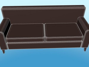sofa basic 3D 模型