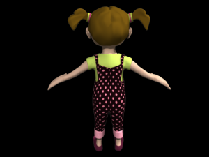 3d cartoon girl model Modèle 3D