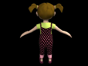 3d cartoon girl model 3D Model