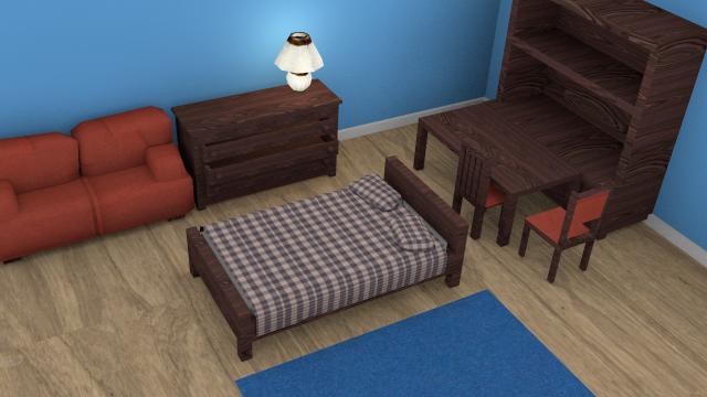 3d lowpoly furniture 3D Model .c4d .max .obj .3ds .fbx .stl .blend 