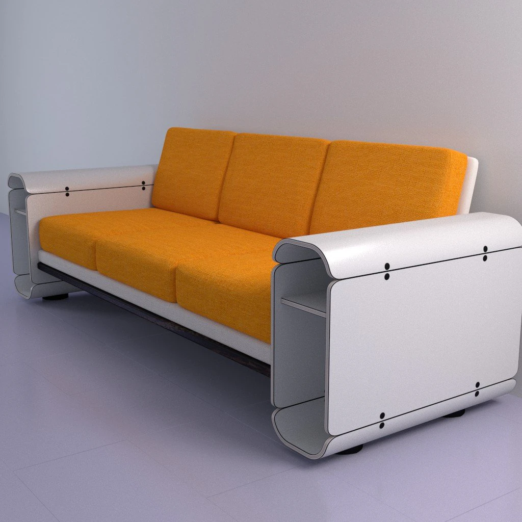sofa obl 3D Model .c4d .max .obj .3ds .fbx .stl .blend 