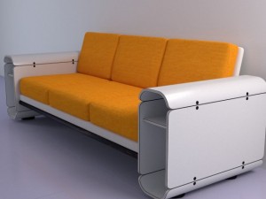 sofa obl Modelo 3D