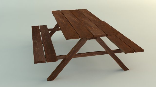 high poly park bench Modello 3D .c4d .max .obj .3ds .fbx .stl .blend