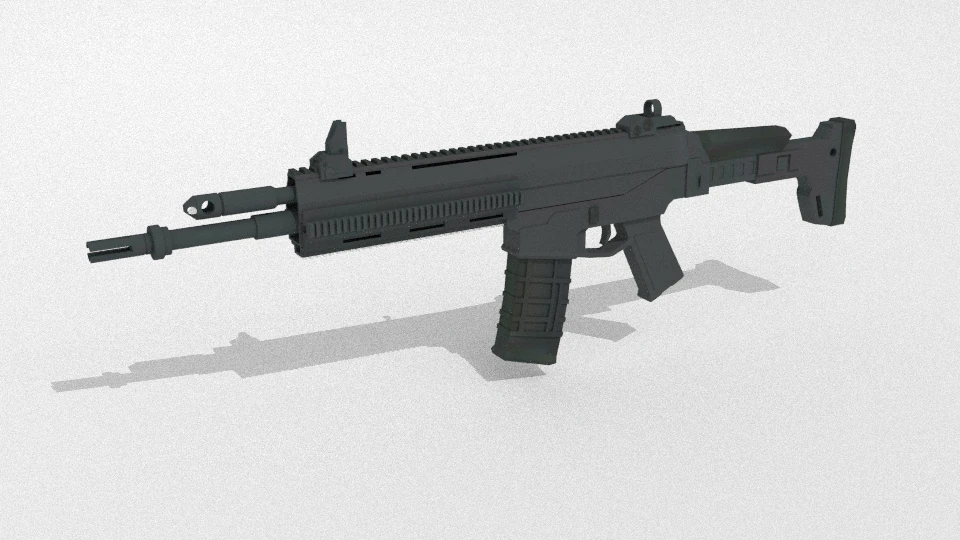 acr assault rifle 3D Model .c4d .max .obj .3ds .fbx .stl .blend 