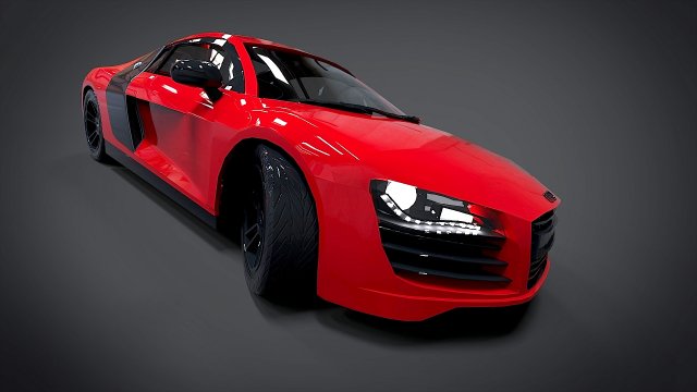 audi r8 3D Model .c4d .max .obj .3ds .fbx .stl .blend 