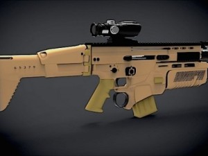 scar h assualt rifle grenade launcher Modelo 3D